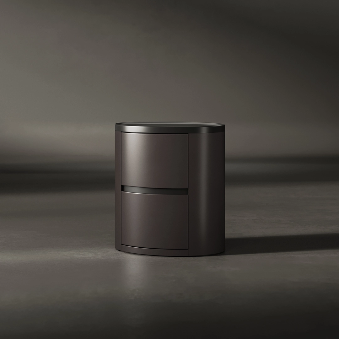 Bedside table Drum (500), Chestnut Caramel