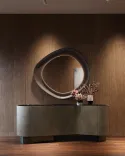 Premium sideboard and mirror made of Italian materials